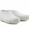 Grey felt slippers