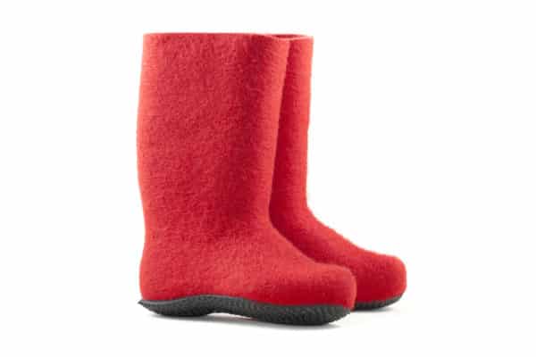 red felt boots