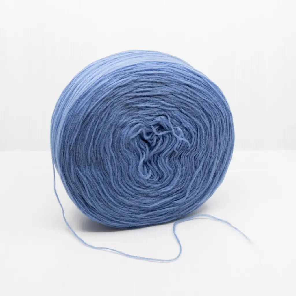 Light blue roving yarn ball wool
