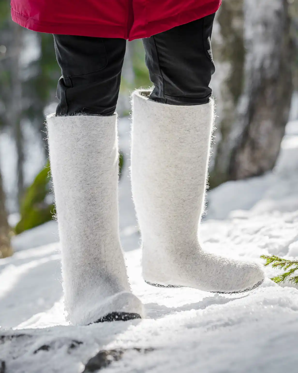 felt boots in winter use on snow warm wool felt boots